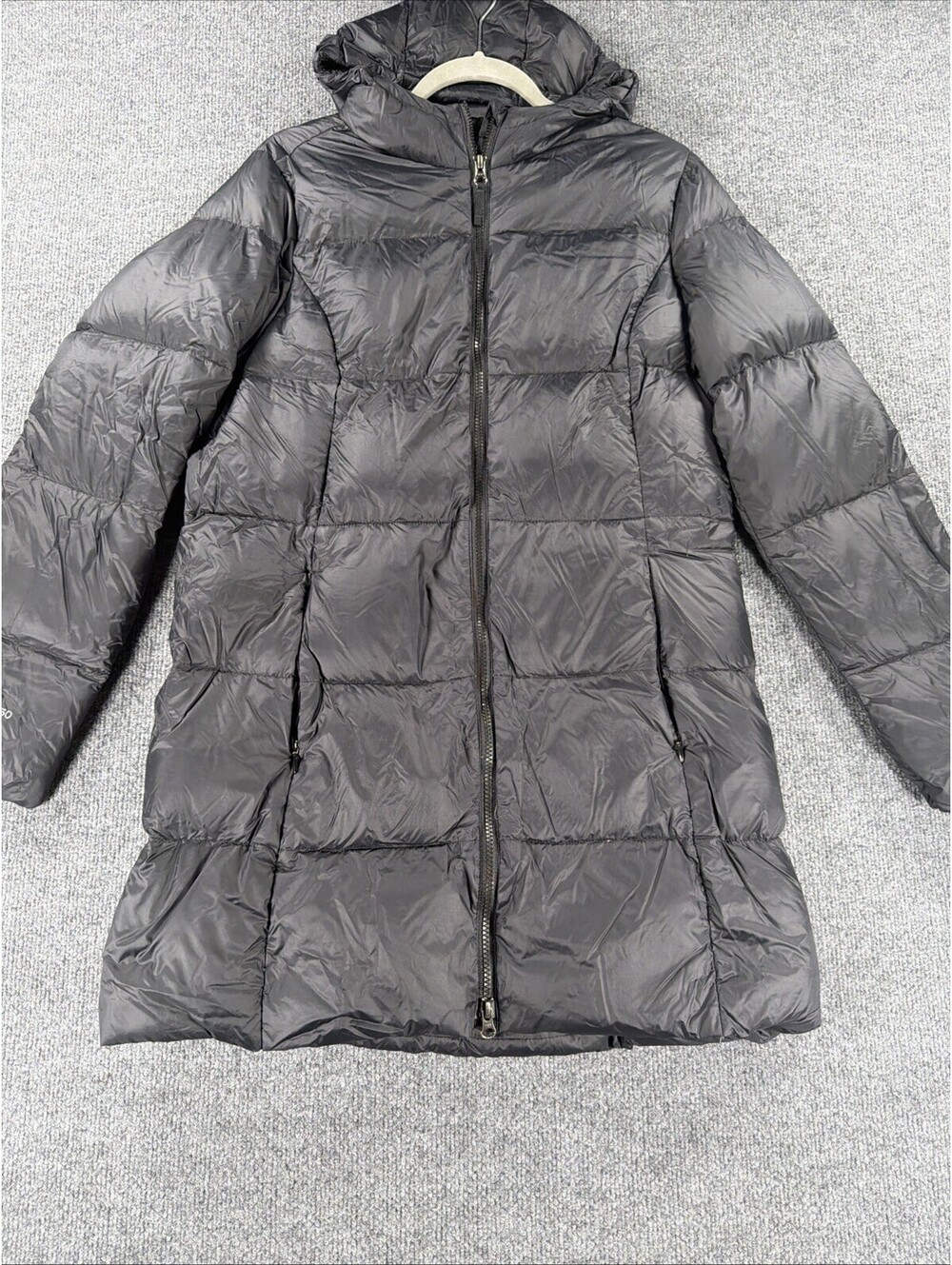 Eddie Bauer EB550 Down Filled Coat Black Hooded Puffer Coat-Women’s Large